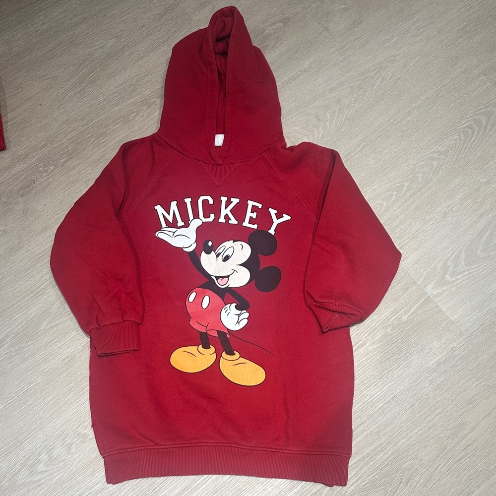 Zara Kids Red Hoodie with Mickey Design